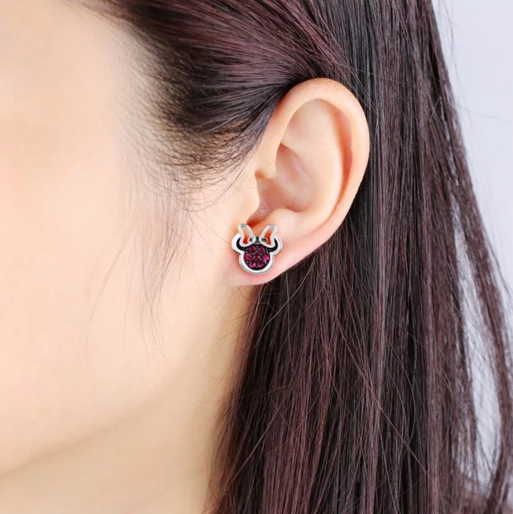 💖💗HP💗💖 925 Sterling Silver Mini Mouse Earrings - Picture 5 of 5
